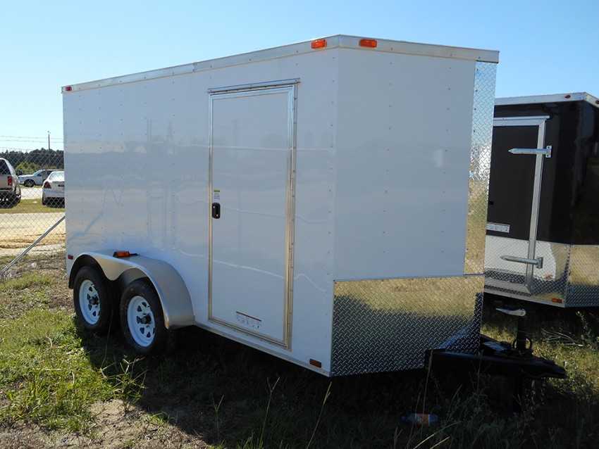 6′ x 14′ Tandem Axle V Nose Cargo Trailer Guaranteed Lowest Prices on